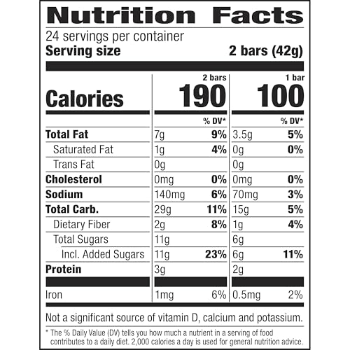 NATURE VALLEY CRUNCHY GRANOLA BARS, OATS ‘N HONEY, 48 CT, 35.76 OZ (24 POUCHES)