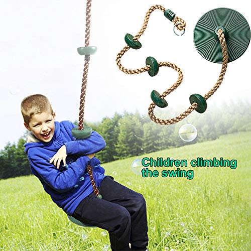 Columpio de escalada, columpio de cuerda con soporte de pie plataforma