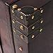 BLUECC Vintage Wood Treasure Chest Storage Trunk Brown 26