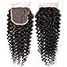 CYNOSURE Curly Human Hair Bundles with Closure 12A Brazilian Kinky Curly 3 Bundles with Closure 3 Bundles Natural Black Color 16 18 20+14inch Free Part Closure