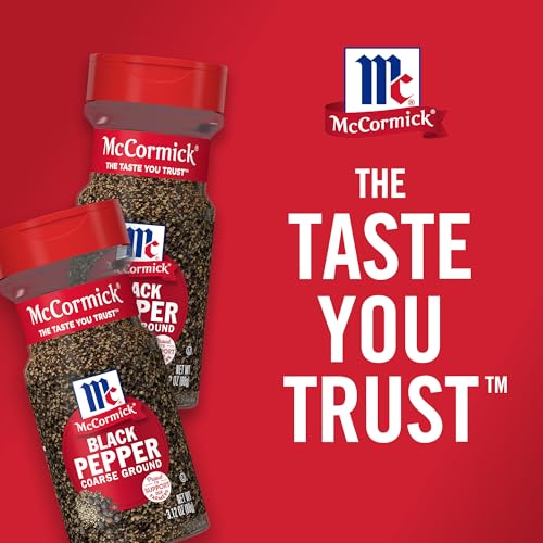 MCCORMICK COARSE GROUND BLACK PEPPER, 3.12 OZ