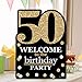 Big Dot of Happiness Adult 50th Birthday - Gold - Party Decorations - Birthday Party Welcome Yard Sign