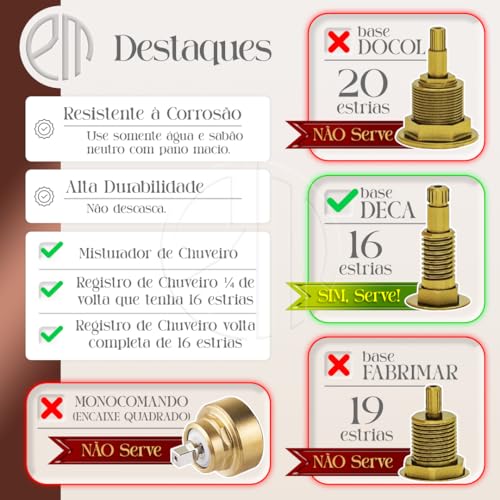 Acabamento Registro Quadrado Cruzeta Preto Chuveiro Padrão Deca