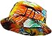 KBM-027 ORG Flag Patriotic Stars and Stripes Floral Galaxy Leaf Aztec Tropical Print Bucket Hat Summer Boonie Cap