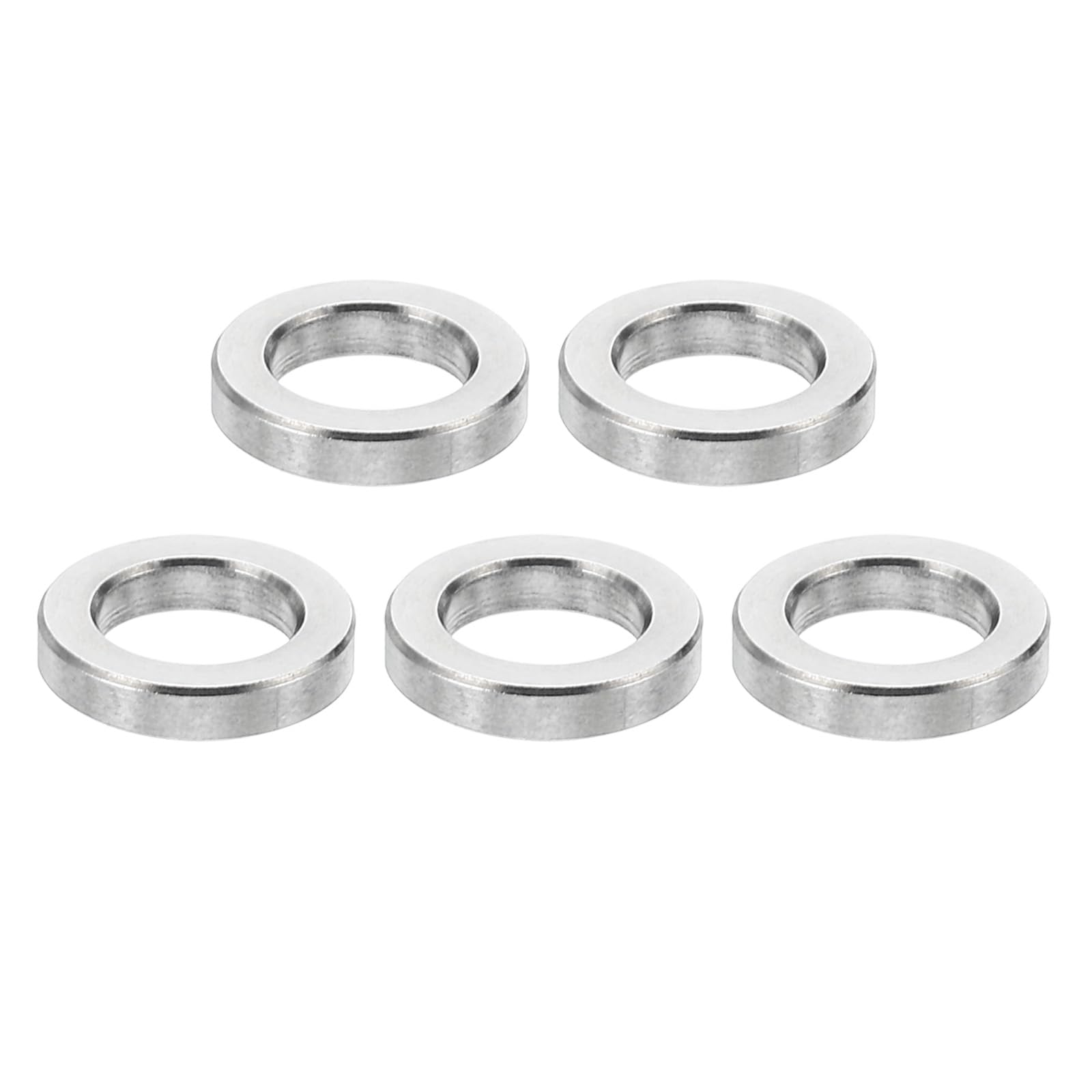 PATIKIL M6 Stainless Steel Spacers, 5 Pcs Metal Spacer Stainless Steel 6.2mm ID x 10mm OD x 2mm L Spacer Screw Standoff Round for 1/4" or M6 Screw Bolts