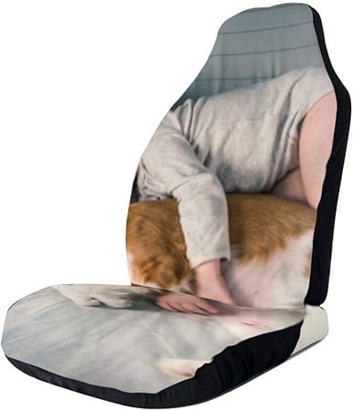 Amazon 車用シートカバー 赤ちゃんと仲間が昼寝 おしゃれ かわいい マルチカラー 軽自動車 普通車 フロント座席適用 シートカバー 車 バイク