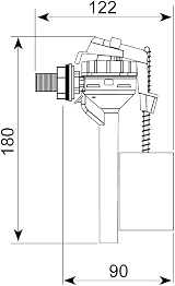 Wirquin Topy 1/2" 15mm Plastic Side Entry Inlet Float Valve view 2