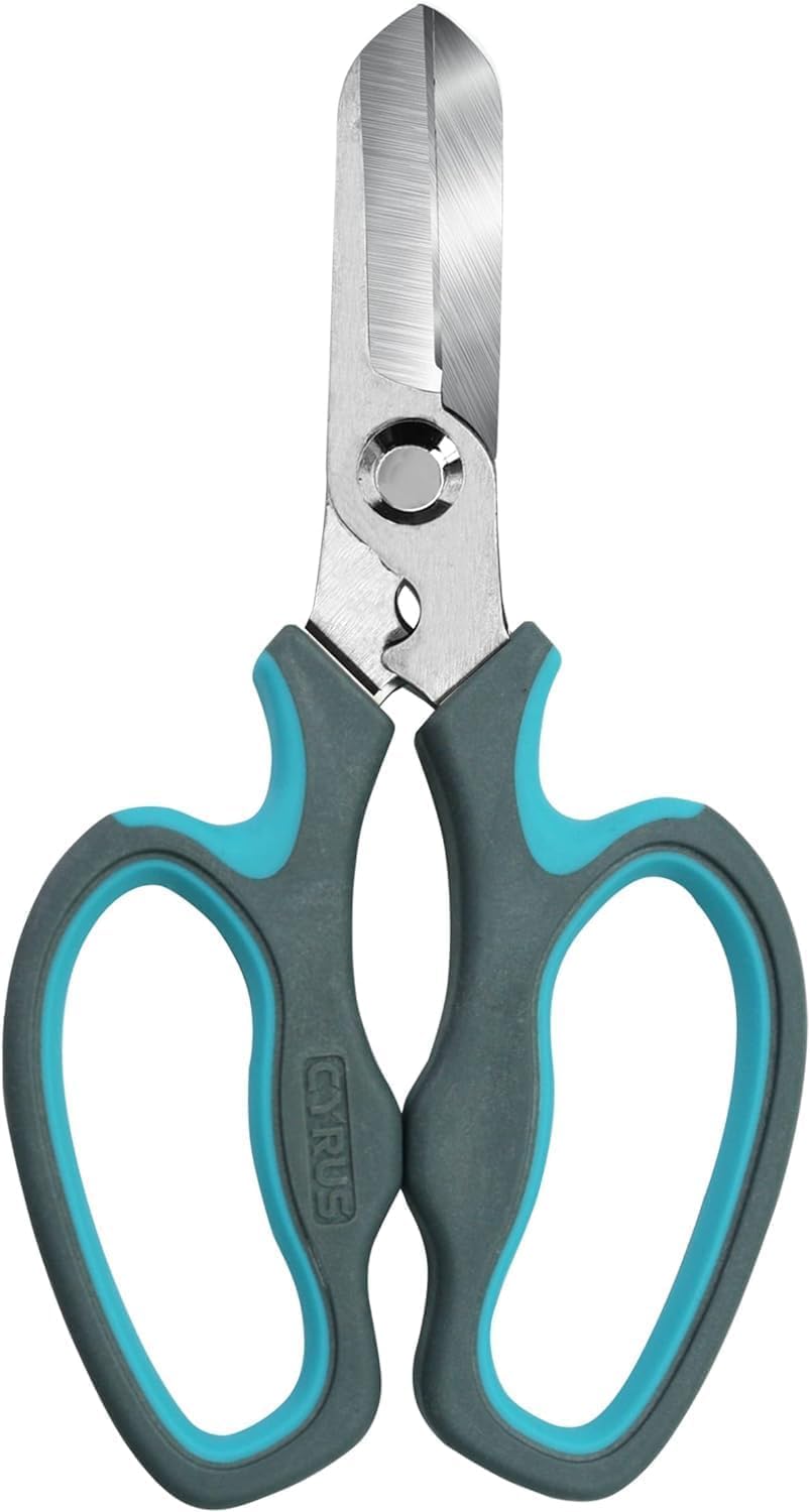 CYRUS Garden Shears Pruner Secateurs Pruning Scissors Flower Sharp Gardening Hand Tools Florist Bonsai Cutters Rose Snips,Blue