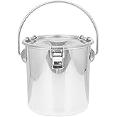 iplusmile Stainless Steel Airtight Canisters Container: 112 fl oz Airtight Clamp Lid Kitchen Food Storage Bucket for Rice Flour Grain Coffee Bean Flour Oil Sugar Milk