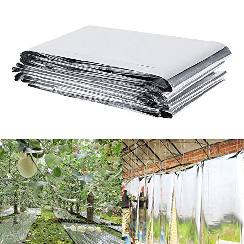 Silver Reflective Mylar Film - 210 x 120cm/82 x 47 inch Mylar Reflective Sheeting Garden Greenhouse Covering Foil Sheets, Highly Reflective, Effectively Increase Plants Growth