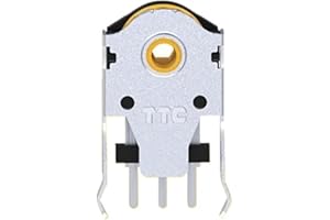 TTC 7/8/9/10/11/12/13/14/15/16mm Rotary Scroll Gold Wheel Encoder with 1.74mm Hole Mark,20-40g Force for PC OLTQTPXH(15mm)