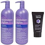 Clairol Shimmer Lights 2 Pack 31.5oz Shampoo For Blonde, Silver, Grey Hair and a Free iThrive Keratin Rescue Conditioner