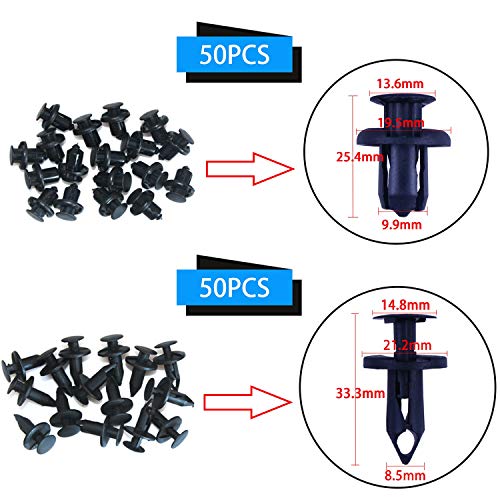 Auto Trim Removal Tool Kits 4 Pcs Clip Pliers Set Car Trim Removal Tool 2 Pcs For Car Dash Radio Audio Installation Nylon Fastener Remover Fastener Rivet Clips 100 Pcs For GM Ford Chrysler Dodge