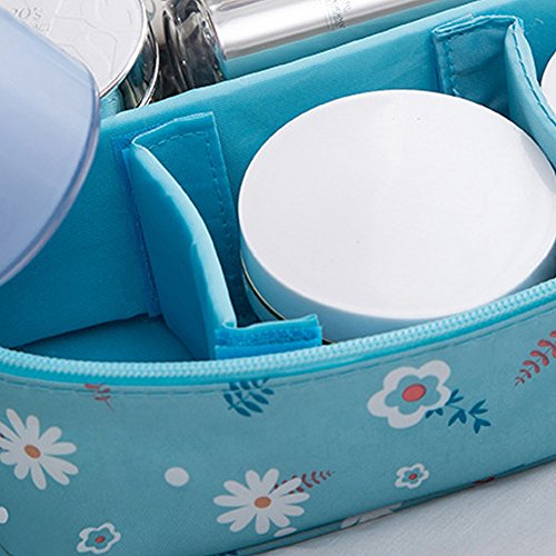 FOERTENG Travel Waterproof Makeup Bag Cosmetic Large Capacity Train Case Toiletry Bags for Women (A)