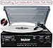 Boytone BT-13B with Bluetooth Connection 3-Speed Stereo Turntable Belt Drive 33/45/78 RPM, 2 built in Speakers AM/FM Stereo Radio, 3.5mm Headphone Jack/ Axillary, RCA Jack, 45 Rpm Adapter Included
