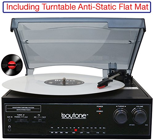 image for Boytone BT-13B with Bluetooth Connection 3-Speed Stereo Turntable Belt