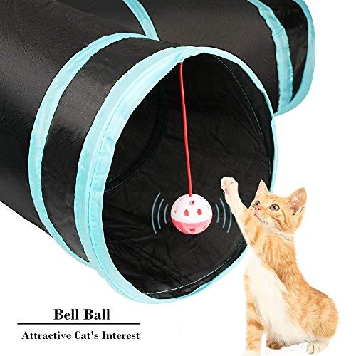 Katzentunnel-Katzenspielzeug-4-Wege-Katze-Tunnel-Pet-Cat-Play-Tunnel-Tube-zusammenklappbar-Ktzchen-Spielzeug-Spiel-Tunnel-fr-KatzenWelpenKaninchen-Indoor-und-Outdoor
