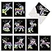 Horns and Unicorns: 10 Assorted Blank All Occasions Notecards Featuring Rainbow Galaxy Filled Mythical Creatures, with Envelopes. AM6826OCB-B1x10