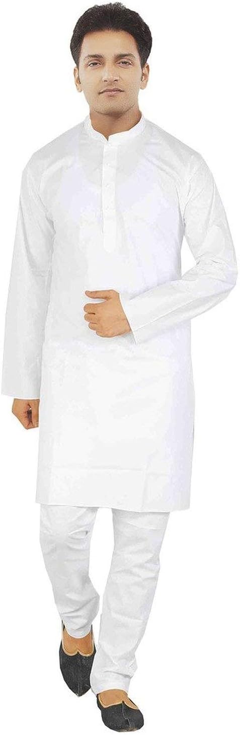 Kurta Royal Men's White Cotton Pyjama
