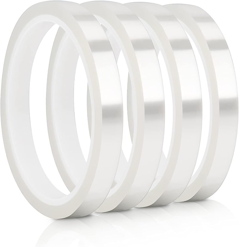 olyee 4 Rolls Heat Tape 108ft 10mm x 33m High Temp PET Sublimation