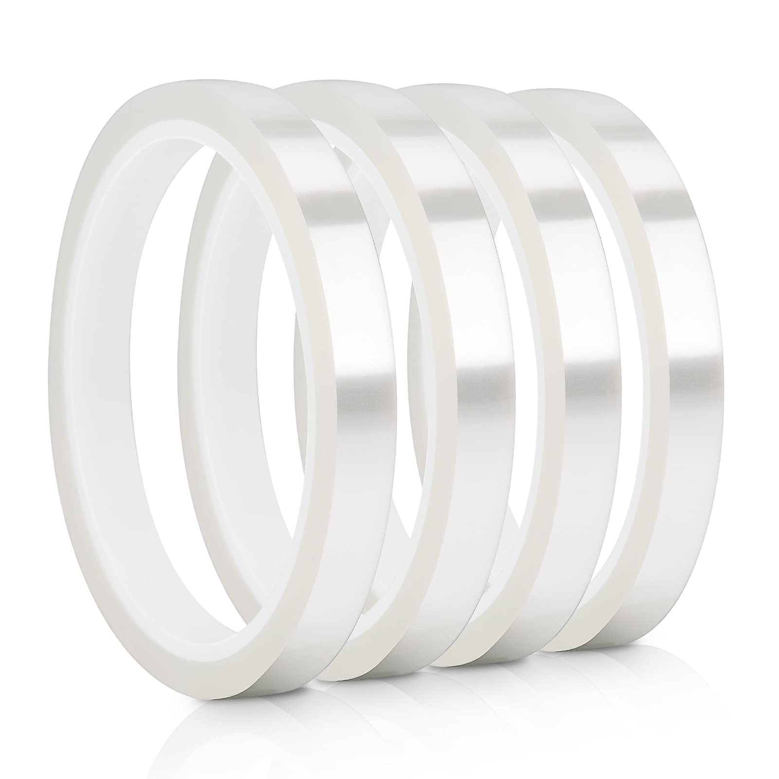 olyee 4 Rolls 108ft Heat Tapes for Sublimation, 10mm x 33m High Temperature Heat Resistant Tape, Transfer Heat Press Tape for Electronics Printing DIY Crafts on T-Shirt Fabrics, No Residue