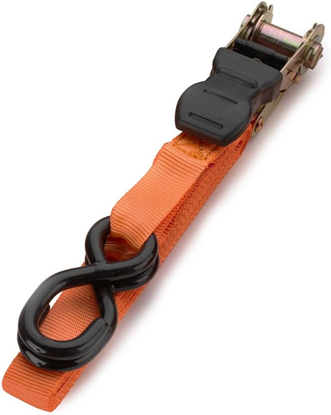 Neiko 51031A Ratcheting Tie-Down Straps, 1"X15', 1500 Lb Capacity | PVC-Coated Hooks | 4-Count - Ratchet Straps - 