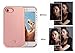 Wellerly iPhone 7 Case, iPhone 8 case, LED Illuminated Selfie Light Cell Phone Case Cover [Rechargeable] Light Up Luminous Selfie Flashlight Case for iPhone 7 / iPhone 8 4.7inch (Rose Gold)