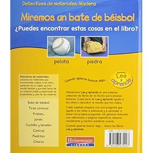 Madera: Miremos un bate béisbol (Detectives de materiales) (Spanish Edition)