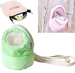 Yosoo 1 PCS Portable White Mesh African Hedgehog Hamster Breathable Pet dog Carrier Bags Handbags Puppy Cat Travel Backpack (M, White Mesh - Green)