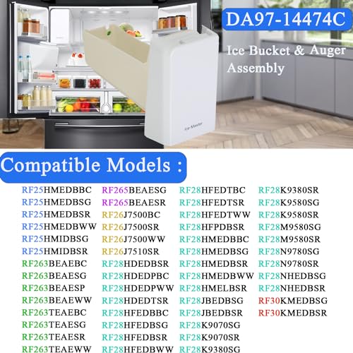 Upgraded DA9714474C, DA9714474A, DA9712604D Refrigerator Ice Buckets