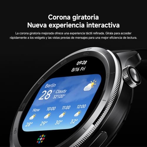 Watch S4 Smartwatch, Fitness Tracker, 1.43 AMOLED, 15 días de duración de la batería, Llamadas Bluetooth, 150+ Modos de Deporte, GPS de Doble Banda, NFC,Androi & iOS, Plata