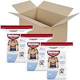 Huggies Simply Clean Baby Wipes, Unscented, Refill (Packaging May Vary), 216 Count (Pack of 3)