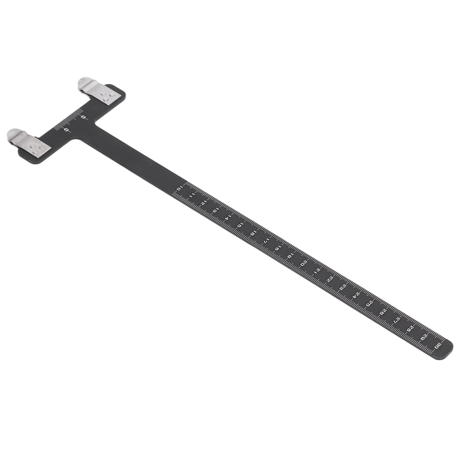 Uxsiya T Shape Ruler, Bow Square Ruler 2 Units String Fixing Clip Stainless Steel Practical for Recurve Bow