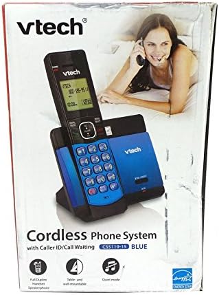 Vtech DECT 6.0 Expandalbe Cordless Phone System with Caller ID Blue CS5119-15