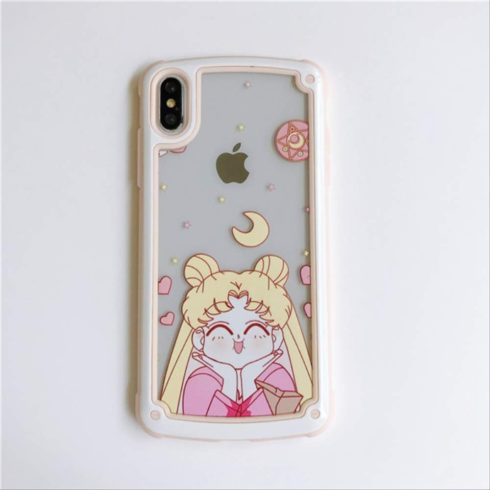 PMLI phone case Cute Korean style Strawberry Banana Milk Transparent Phone Case For iPhone X XS MAX XR 6 6s 7 8 Plus TPU Or Glass Back Cover For iPhone XR Sailor Moon