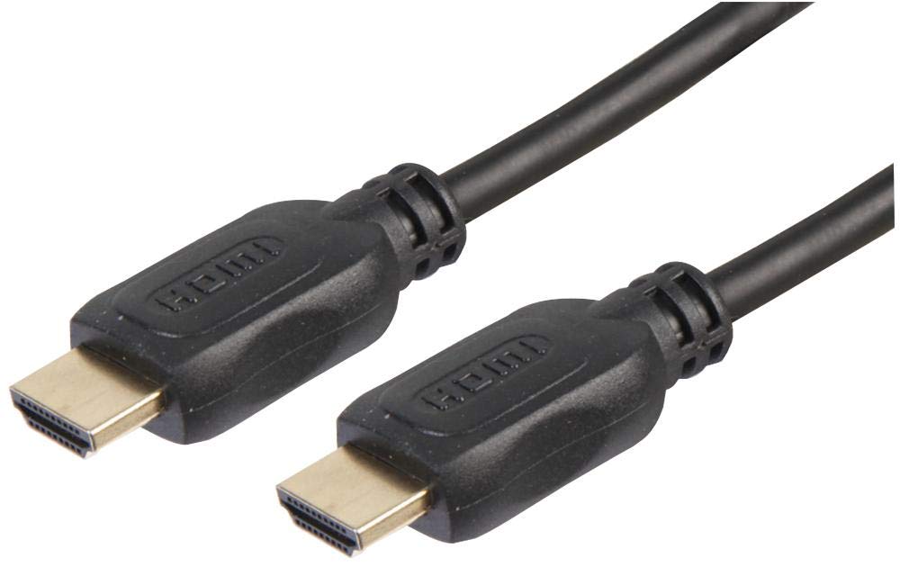 Pro Signal PSG3001-HDMI-0.5 Premium High Speed 4K UHD HDMI Lead with Ethernet, Male to Male, Gold Contacts, 0.5m Black