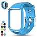 Feskio Accessory Replacement Soft Silicone Gel Watch Band Wristband Strap Sport Bracelet for Tomtom Runner 2 / Runner 3 / Spark 3 / Adventurer/Golfer 2 Sports GPS Running Smartwatch (One Size)