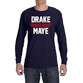 Long Sleeve Navy New England Drake Drake Maye Maye Logo T-Shirt