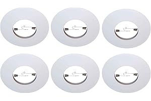 JOINT BRIGHT LIGHTING 6 Pack-6" Open Metal Trim Ring for Par30/R30 Recessed Light/Lighting-White-Replaces Halo 301P