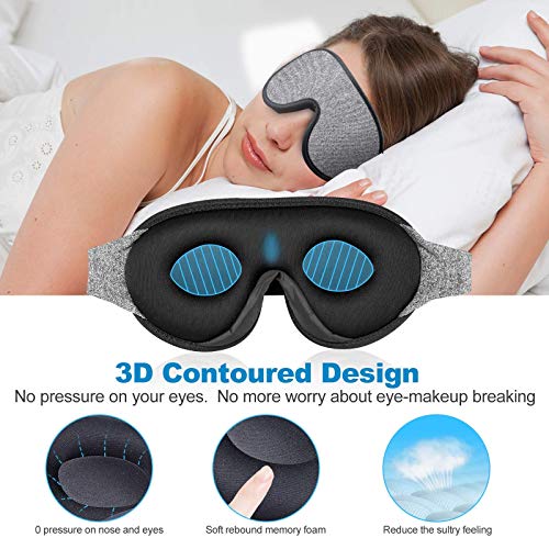 IDENTIL 3D Sleep Mask for Men Women, 100 Blackout Eye Mask for