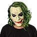 Adult Men Knight Joker Clown Costume Latex Mask Creepy Scary Halloween Cosplay Party Props