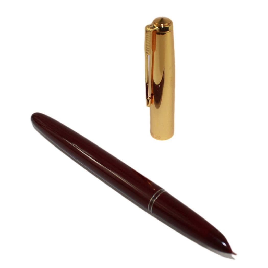 Gullor Extra Light Fountain Pen Golden Cap Red