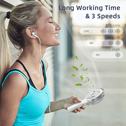 HandFan Portable Misting Fan, Handheld Mister Fan with 7 Colorful