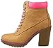 J.J.F Shoes Women JoJo Tan/Fuchia Military Two Tone Lace Up Platform Chunky High Heel Ankle Booties-6