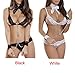 LOVELYIVAWomen Lingerie Sleepwear Babydoll Lace Bra+ G string+ Handcuff