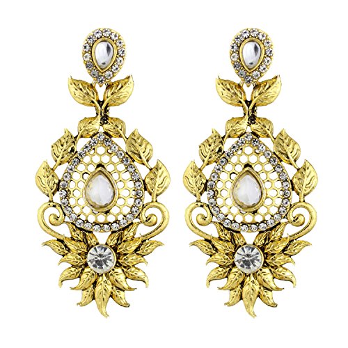 Indian bollywood white stone gold plated party & we…