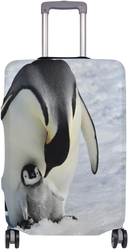 Animal Cute Antarctic Penguin Luggage Cover Protector Spandex Travel ...