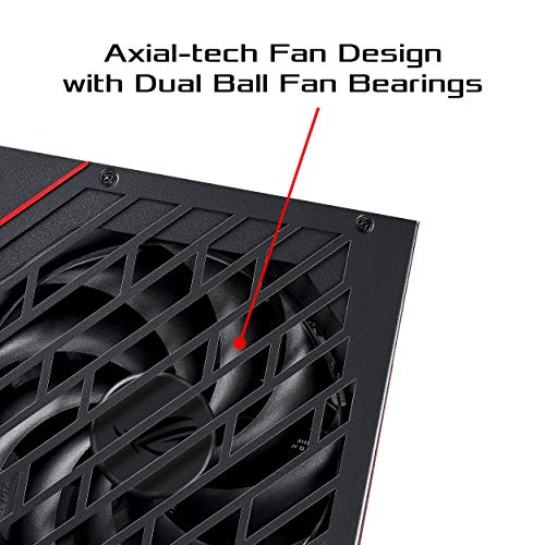 ASUS ROG Strix 550W Gold PSU, Power Supply (ROG heatsinks, Axial-tech Fan Design, Dual-Ball Fan Bearings, 0dB Technology, 80 Plus Gold Certification, Fully Modular Cables, 10-Year Warranty)