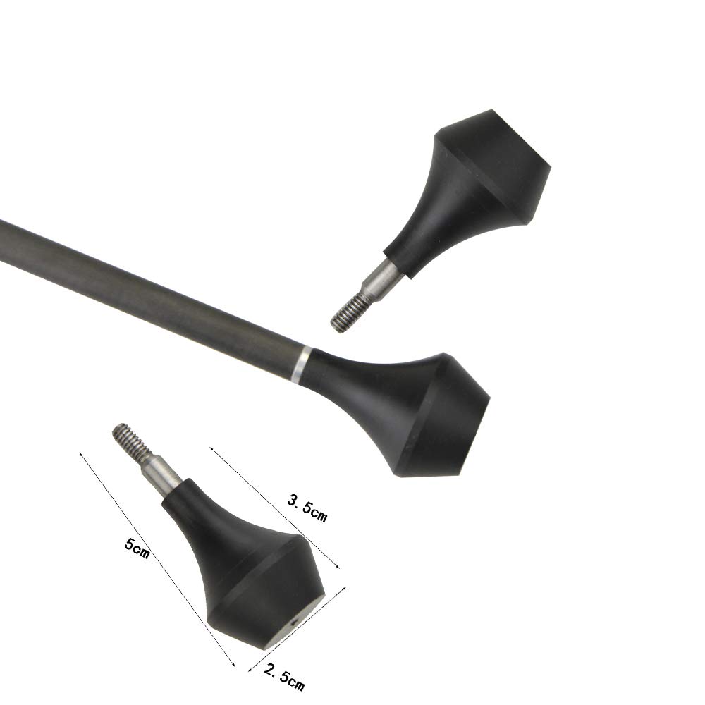 ZSHJGJR 10pcs Archery Blunt Arrowhead Target Arrow Nylon Broadhead Safety Arrow Tips for Archery Hunting Game Practice