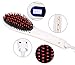 Eqoba Digital Hair Straightener Anti-Static Ceramic Heating Detangling Hair Brush Straight Styling Massage White